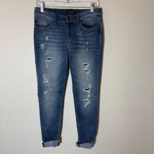 Judy Blue Distressed Cuffed Skinny‎ Jeans Size 9/29